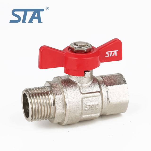STA.1030 new products 1/2"—1" inch ball valves for water Butterfly Handle cw617n BSP threaded brass forged ball valve