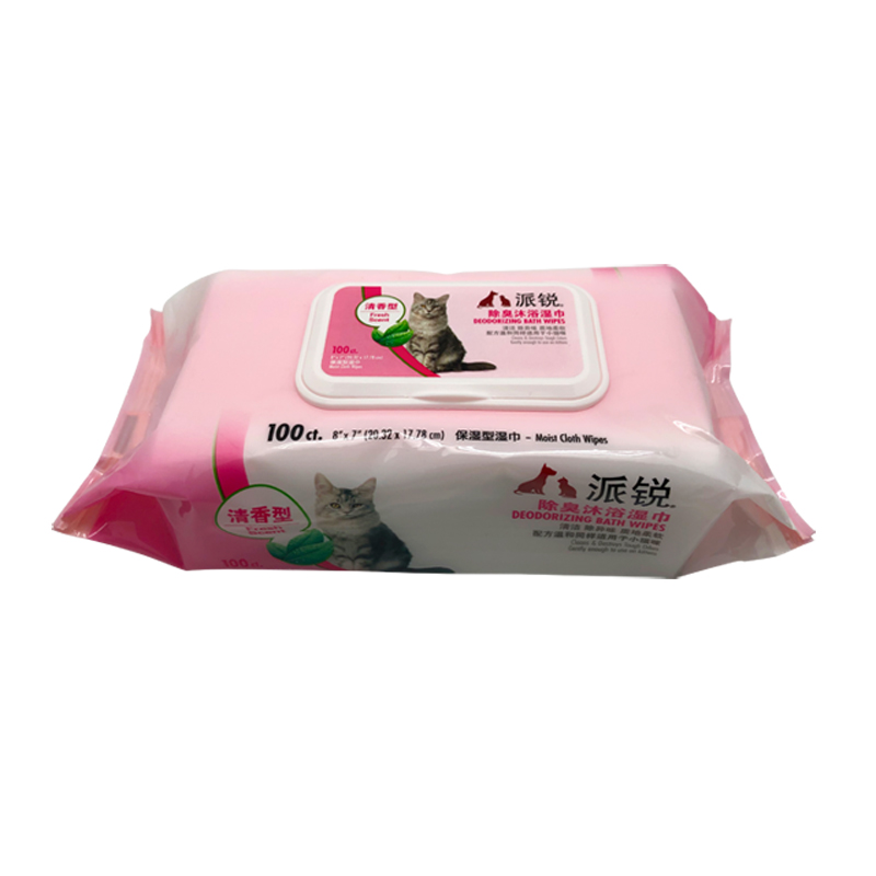 Deodorizing Bath Wipes for cat