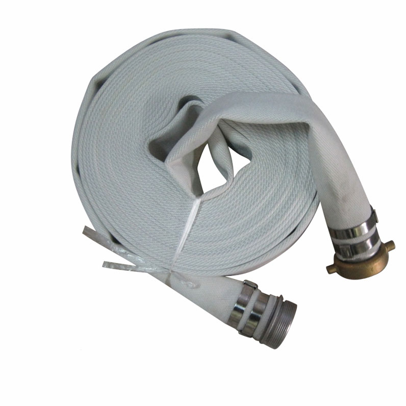 Rubber lining fire hose with pinlug coupling