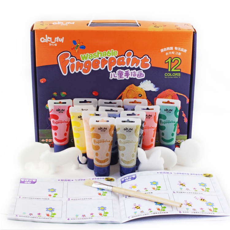 12pcs 45ml finger paint set
