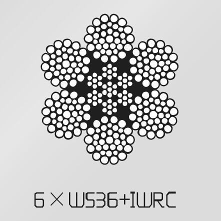 6X36WS+IWRC Stainless Steel Wire Rope Type 304 316