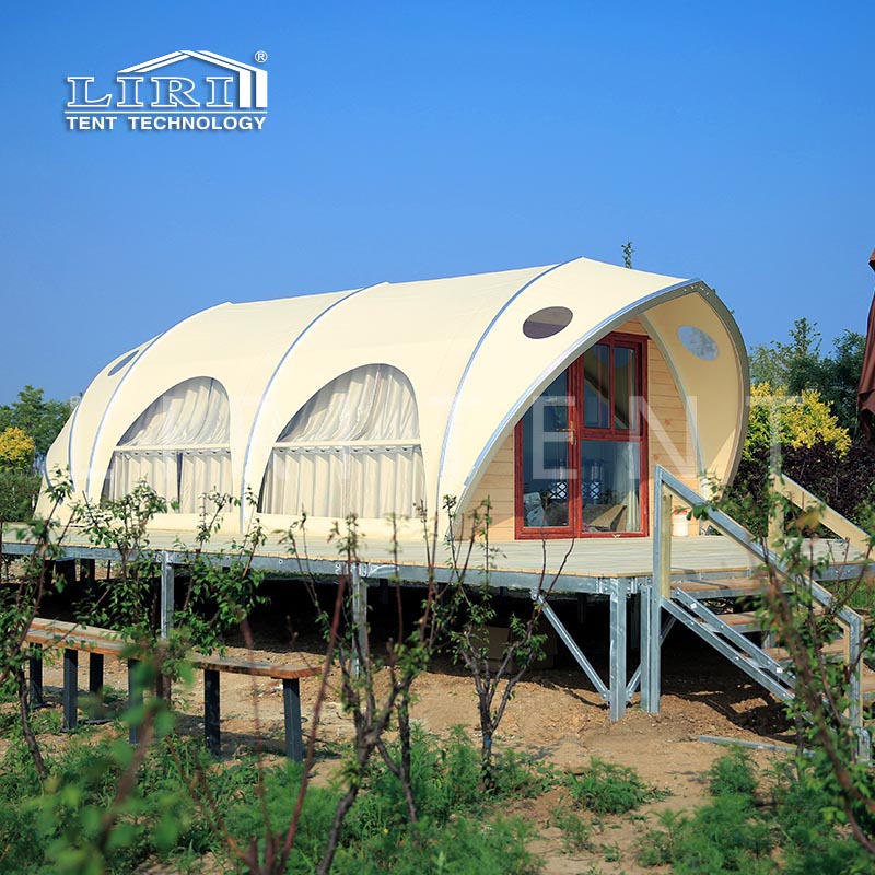Glamping Tent, Luxury Glamping Tent, Outdoor Modular Shell Shape Safari Resort Tent