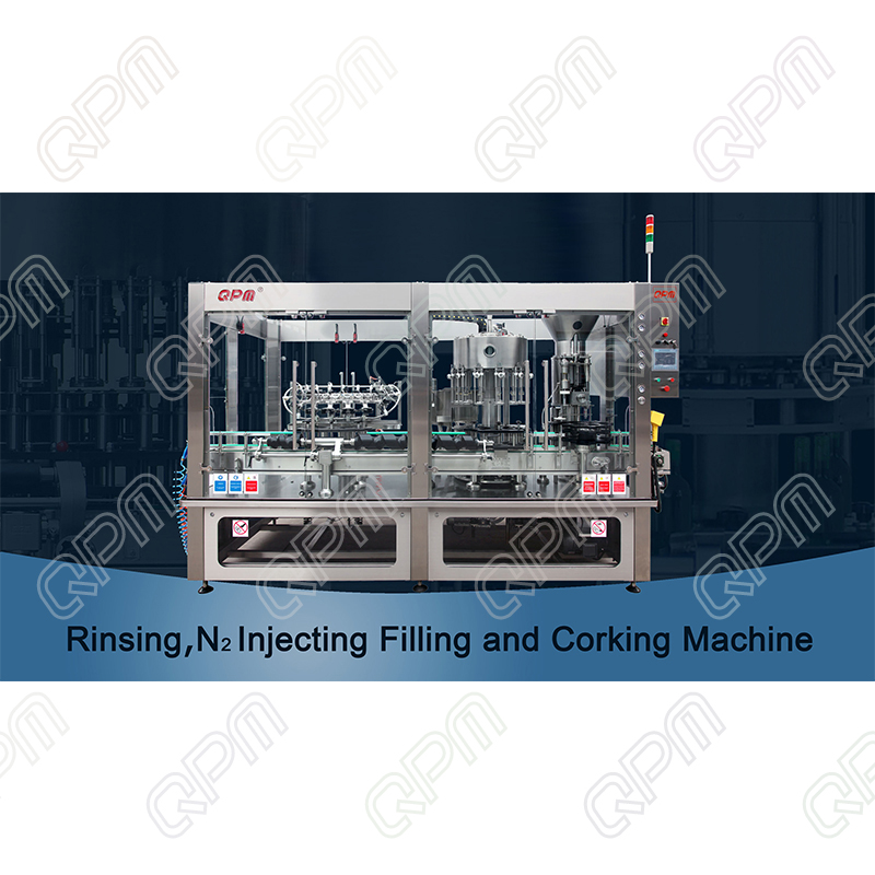 Wine rinsing,filling,corking&capping machine