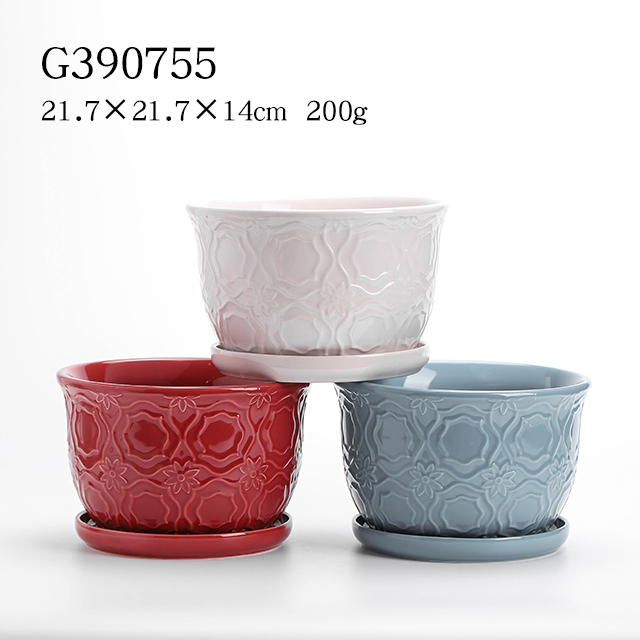 Porcelain Glazed Flower Container
