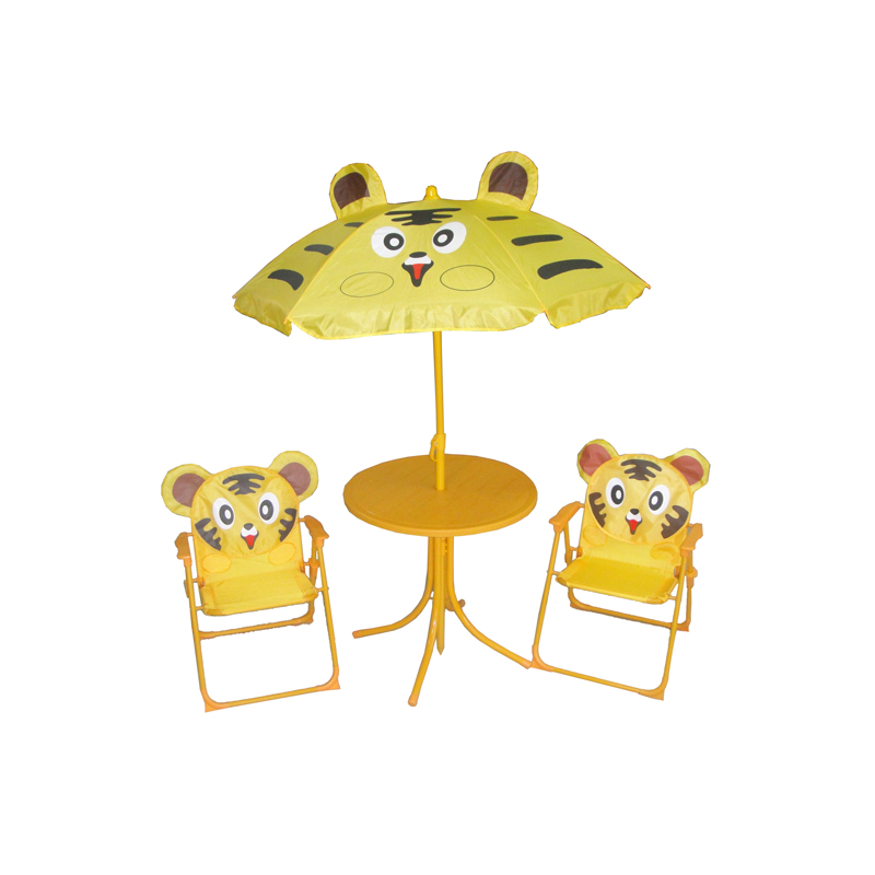garden four set kid's folding beach chair with umbrella