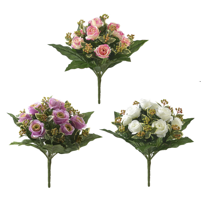 silk rose bush X 19 stems
