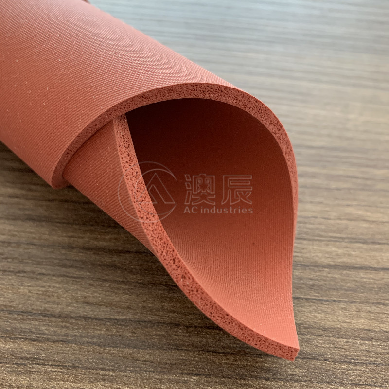 Foam silicone rubber sheet