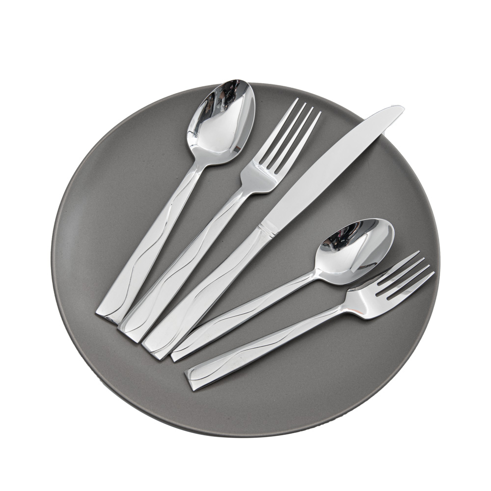 High quality cater stainless steel cutlery set with custom case table fork knife spoon for entree