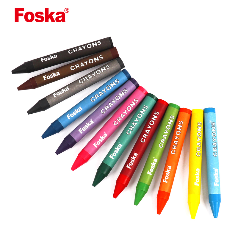 Foska Color Box Packing Good Quality Wax Crayon