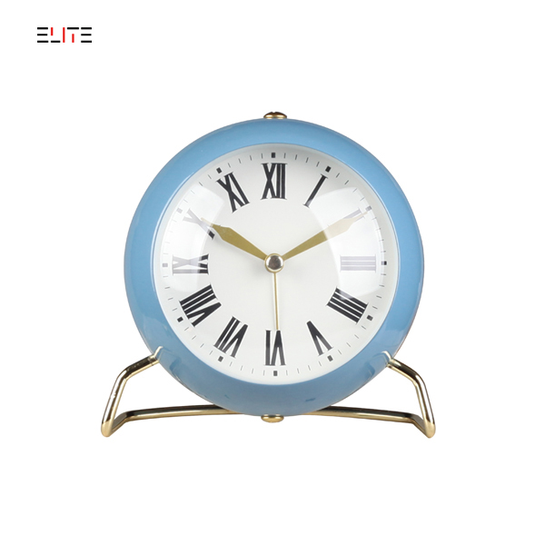 Metal quartz alarm clock