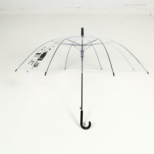 21inches*8 ribs automatic transparent stick umbrella