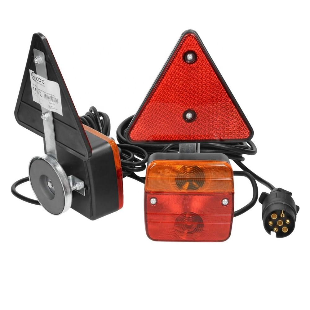 12 V wired with 7-pin plug trailer lighting taillights reflector
