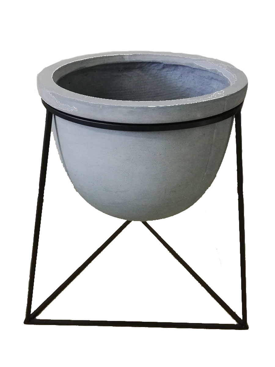 MGO planter with metal shelf
