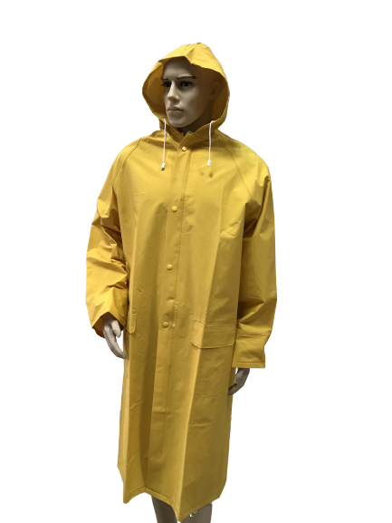 0.30mm PVC/Polyester Raincoat Long Coat