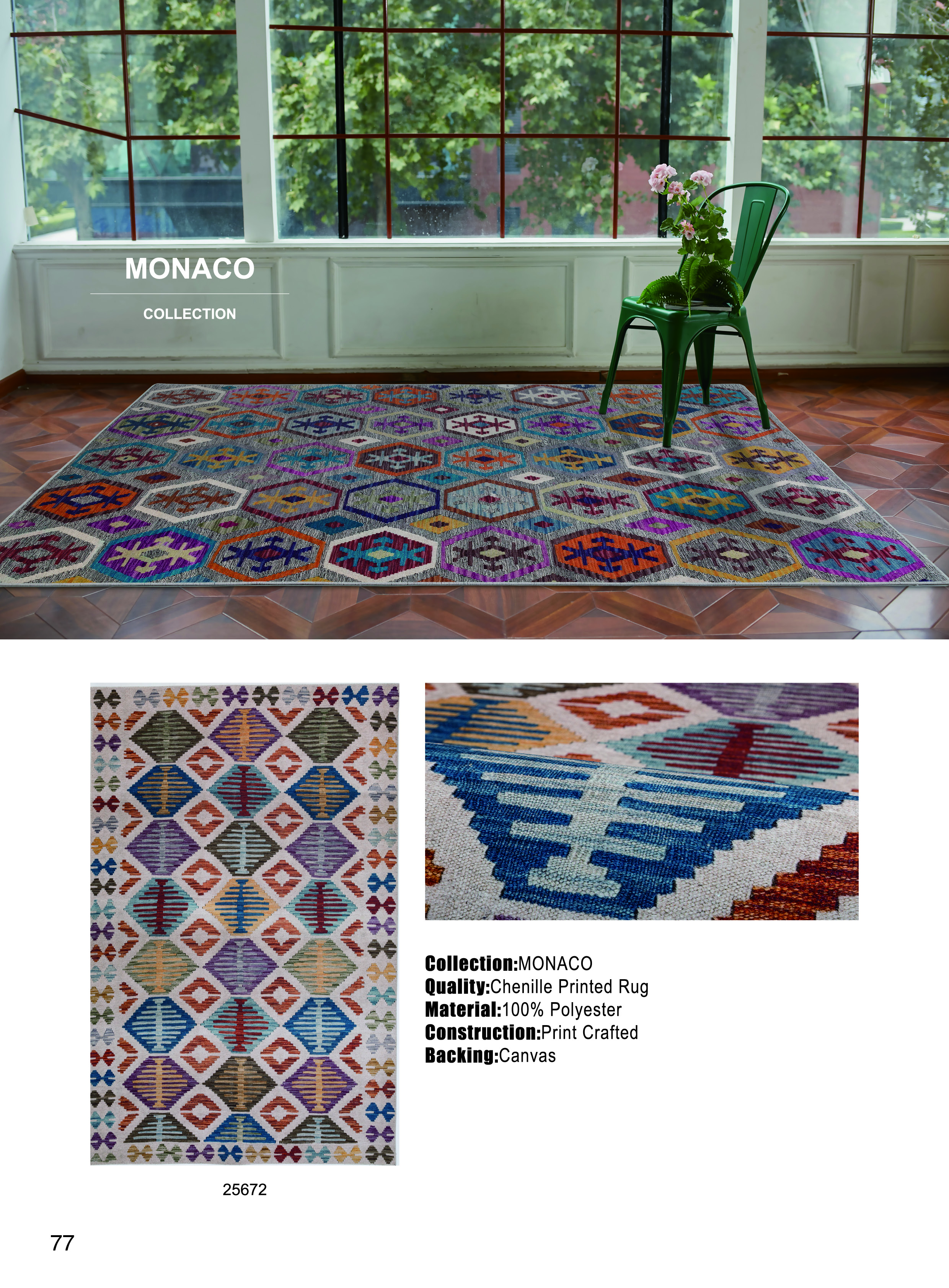 Chenille Printed rug