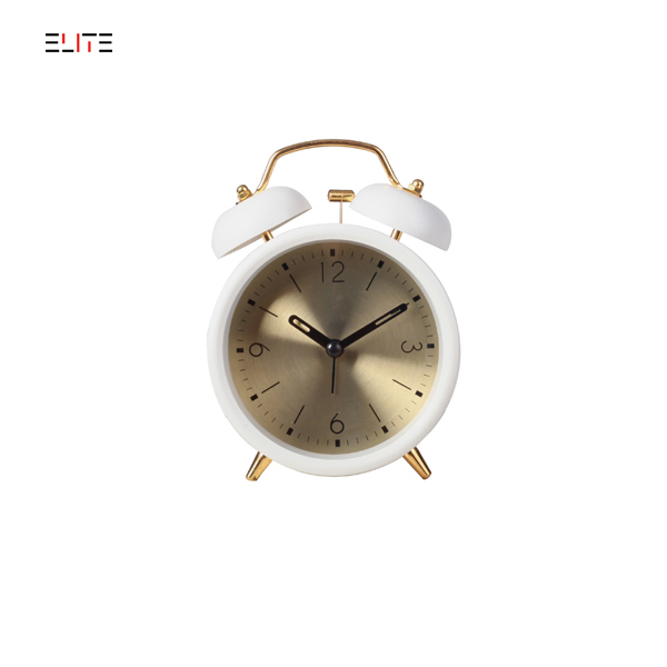 3.5” metal twin-bell alarm clock with painting case