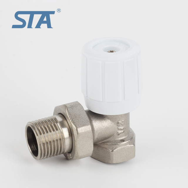 STA.5105 Low Price Forged NPT Brass Male Threaded Angle Radiator Valve