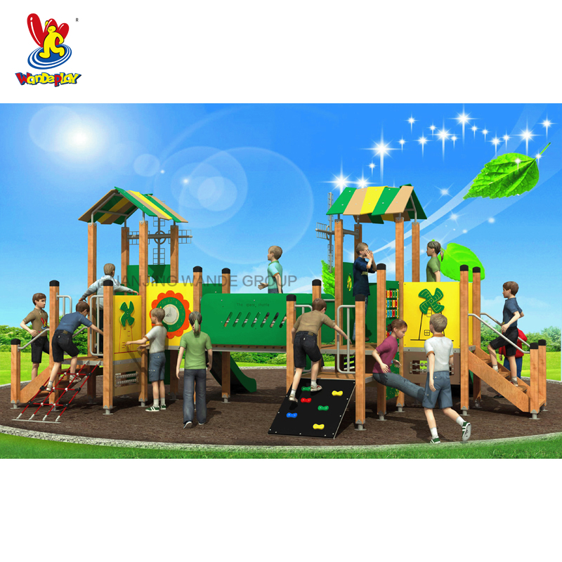 Community Park Playground Equipment Outdoor Kids Wood Toy