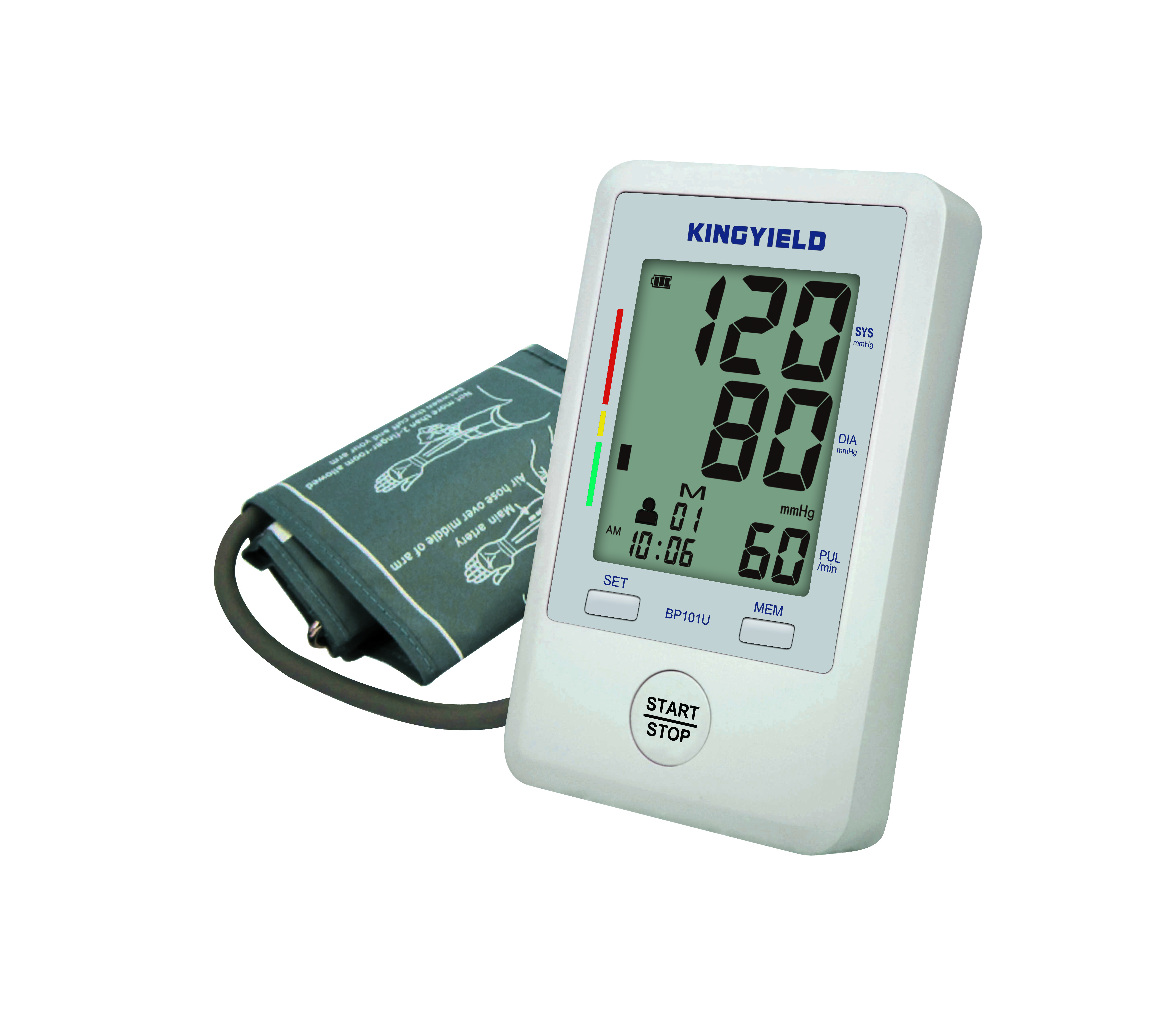 Upper arm blood pressure monitor