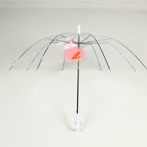 21inches 8 ribs automatic transparent stick umbrella