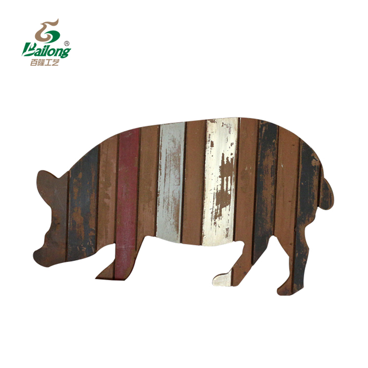 Factory Custom Multicolour Spliced Wooden Animal Wall Plaque