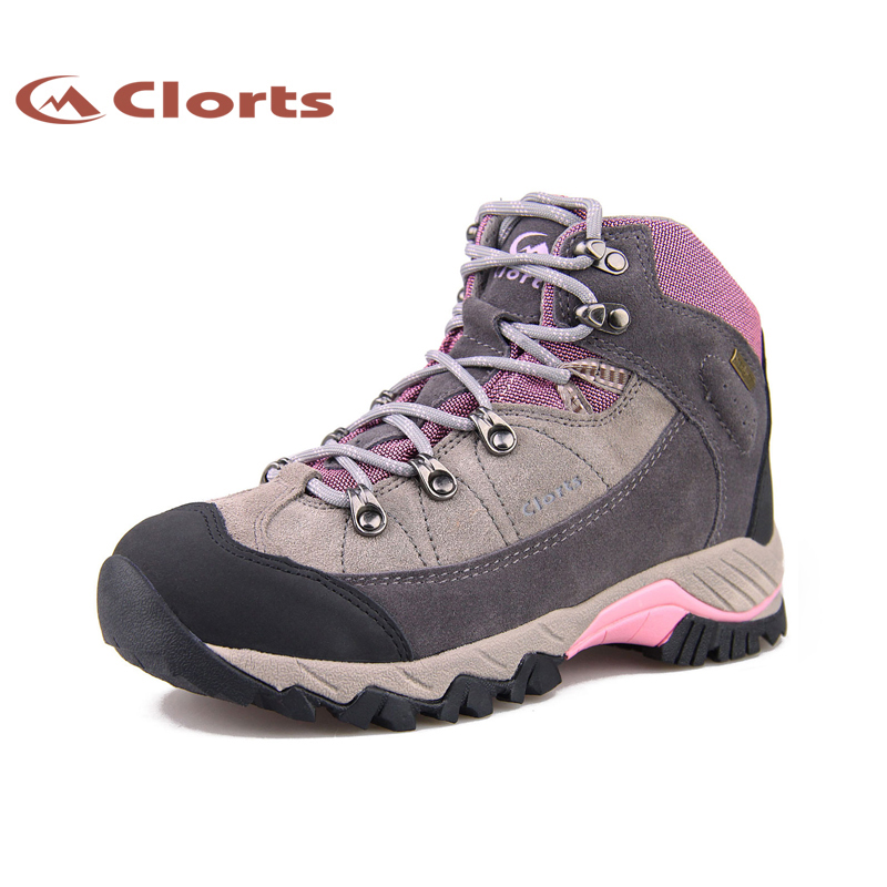CLORTS Suede Leather Waterproof Rubber Outsole Hiking Boots