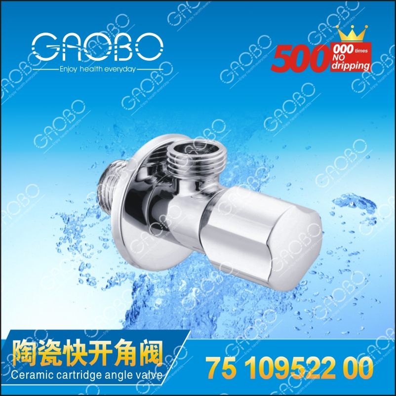 Ceramic cartridge angle valve