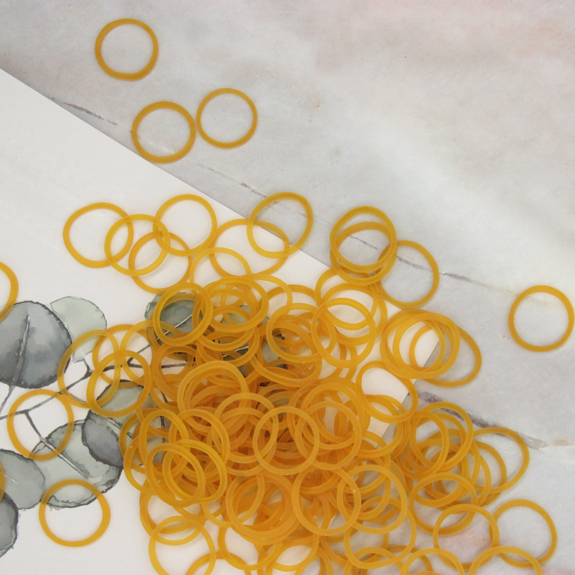 #08 Rubber bands,Clear yellow rubber bands,Elastic,Office supplies rubber bands
