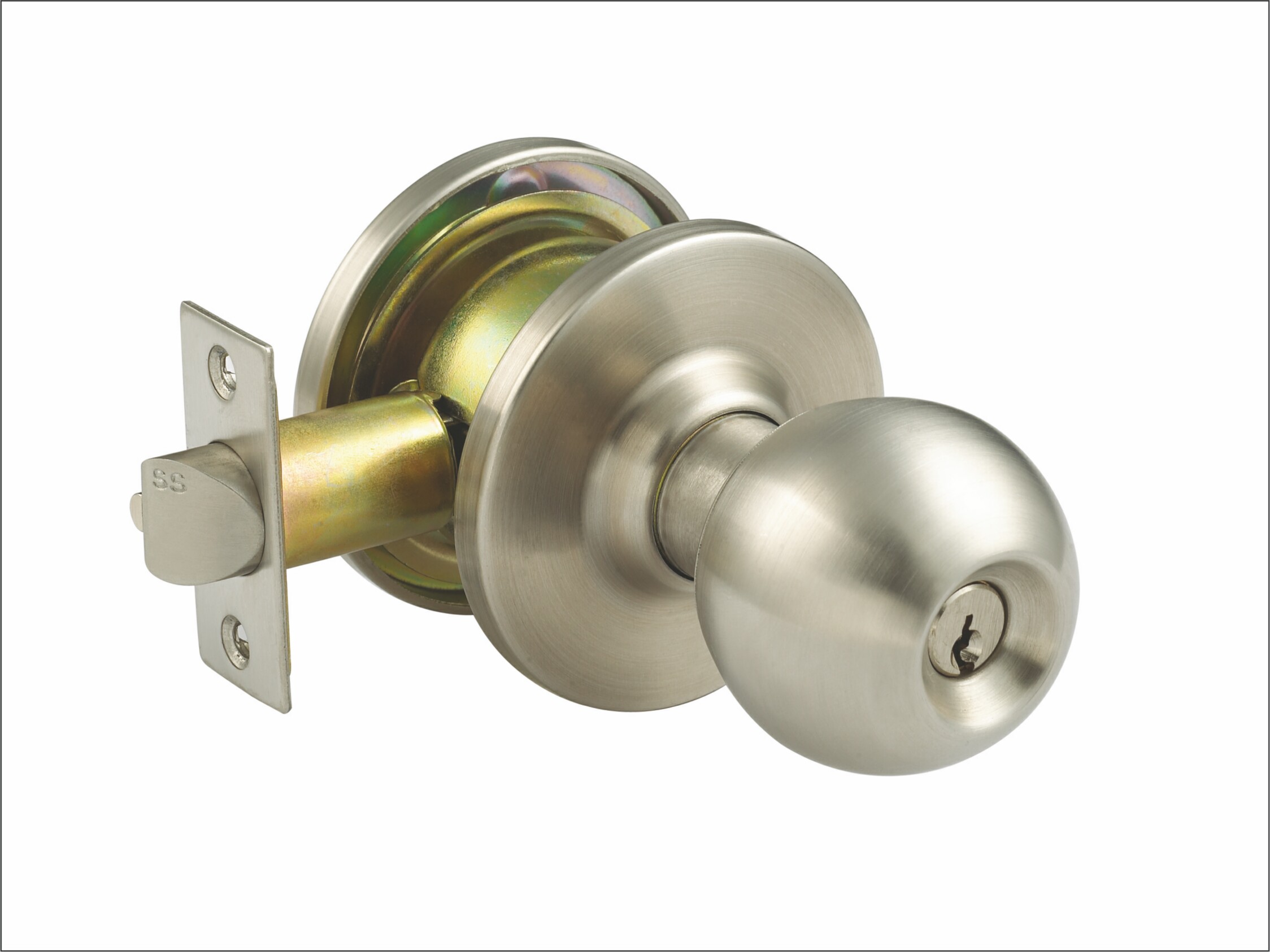 Heavy duty cylindrical knob lock(comunicating with key)