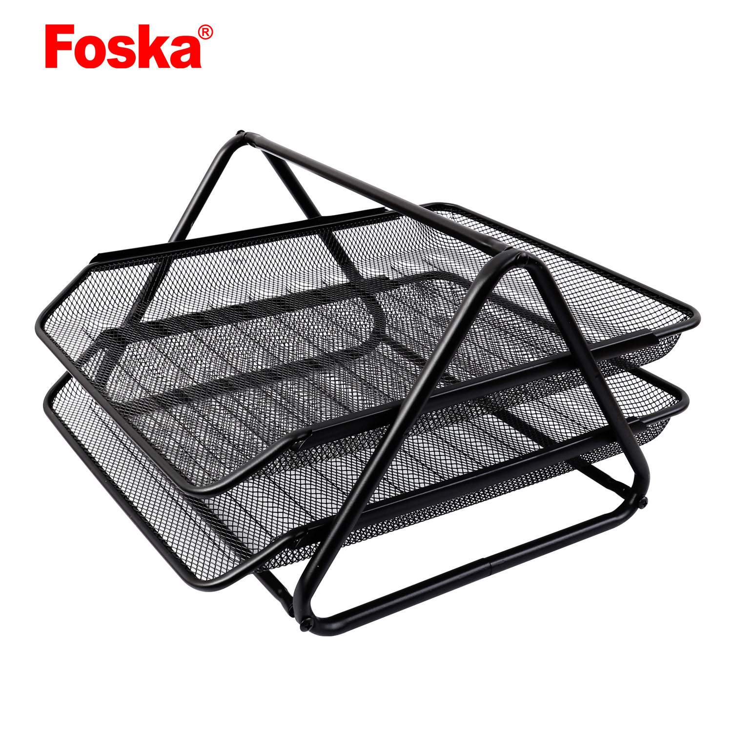 Foska 2-Layers Metal Mesh Office Organizer file tray