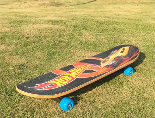 wooden skateboard
