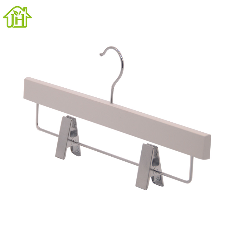 2020 hot sale white pants hanger with clip for shop