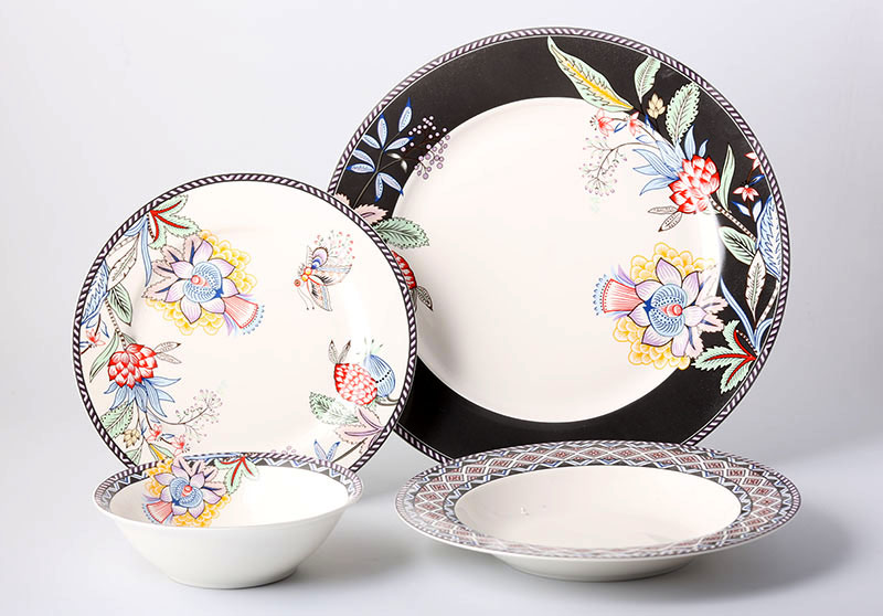 ZH-1916 Floral with sun 20pc dinner set