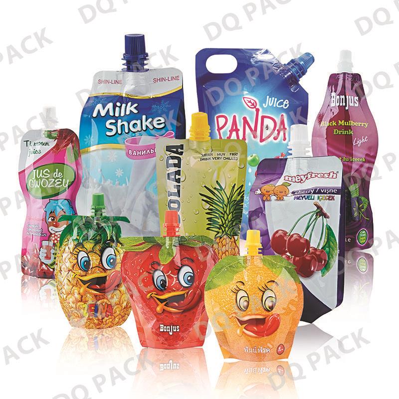 Plastic Packaging stand up spout pouch custom printing bag