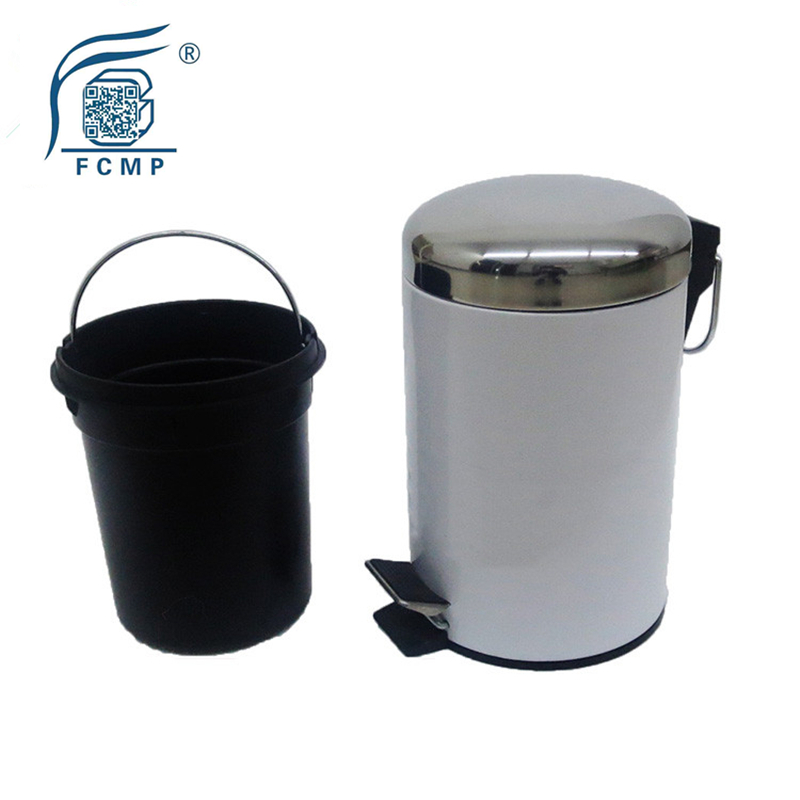 Round Stainless Steel Kitchen Pedal Garbage Bin