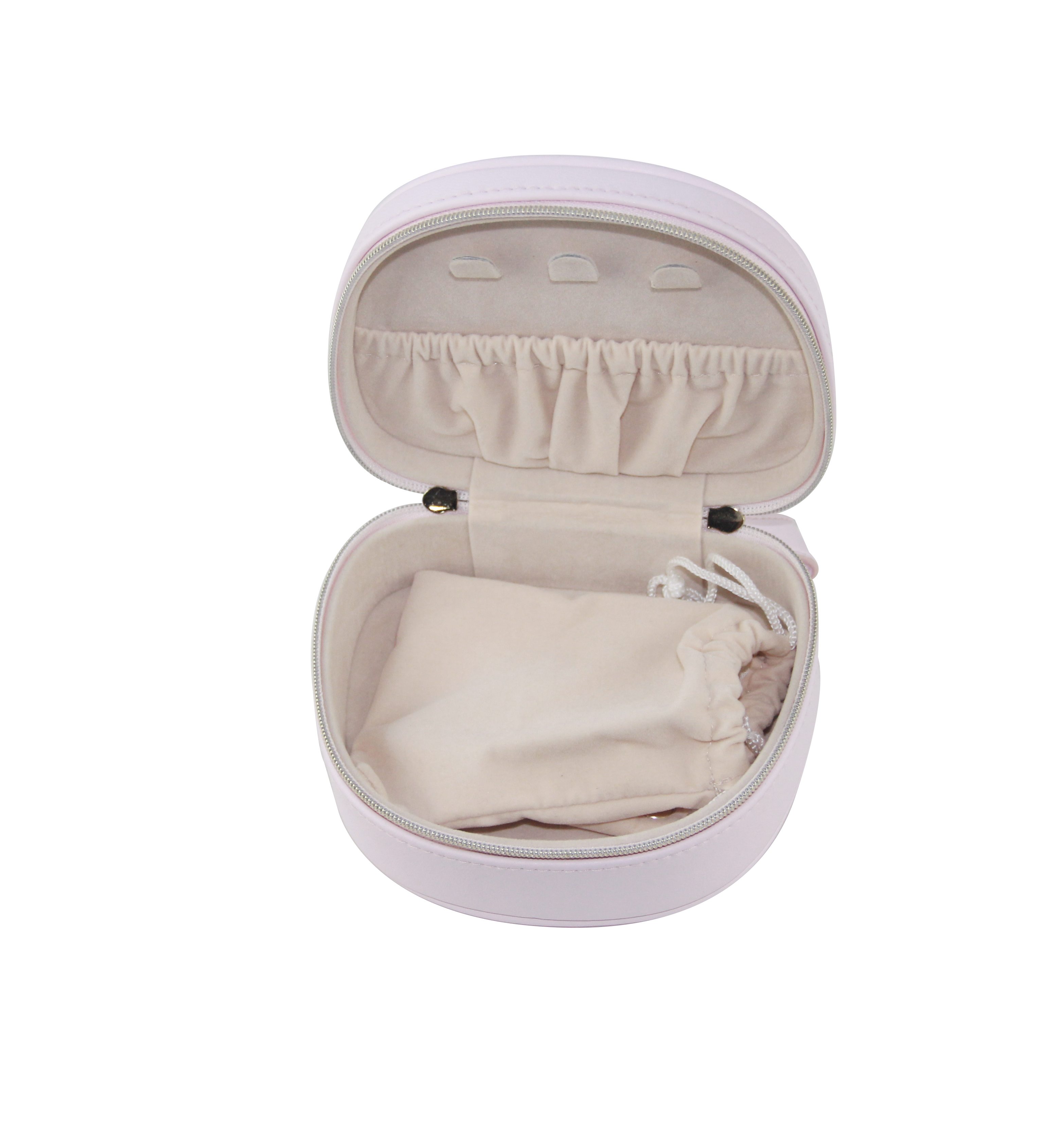 2020 Ladies Portable Leather Zipper Travel Jewellery Gift Box