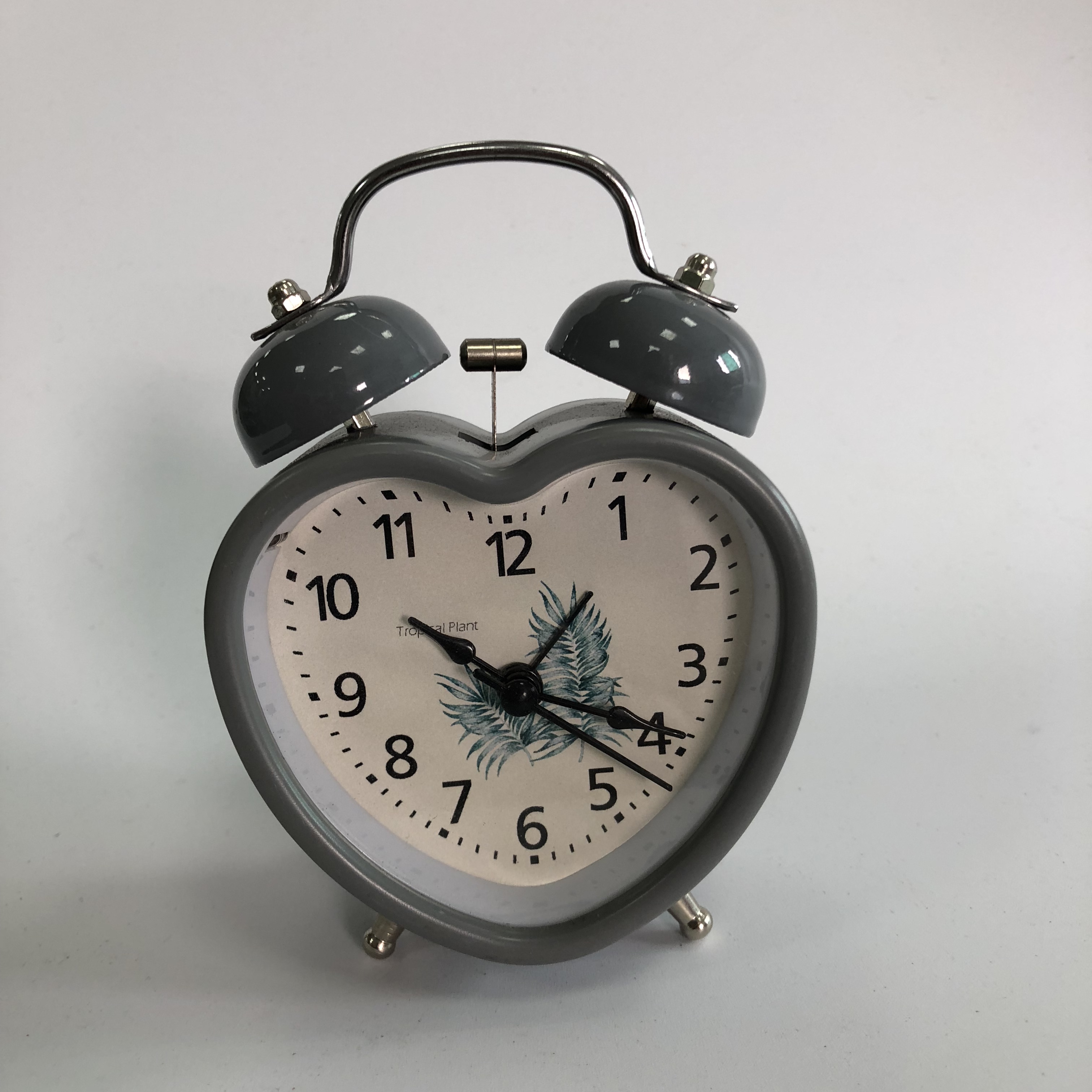 Heart shaped twin bell alarm clock
