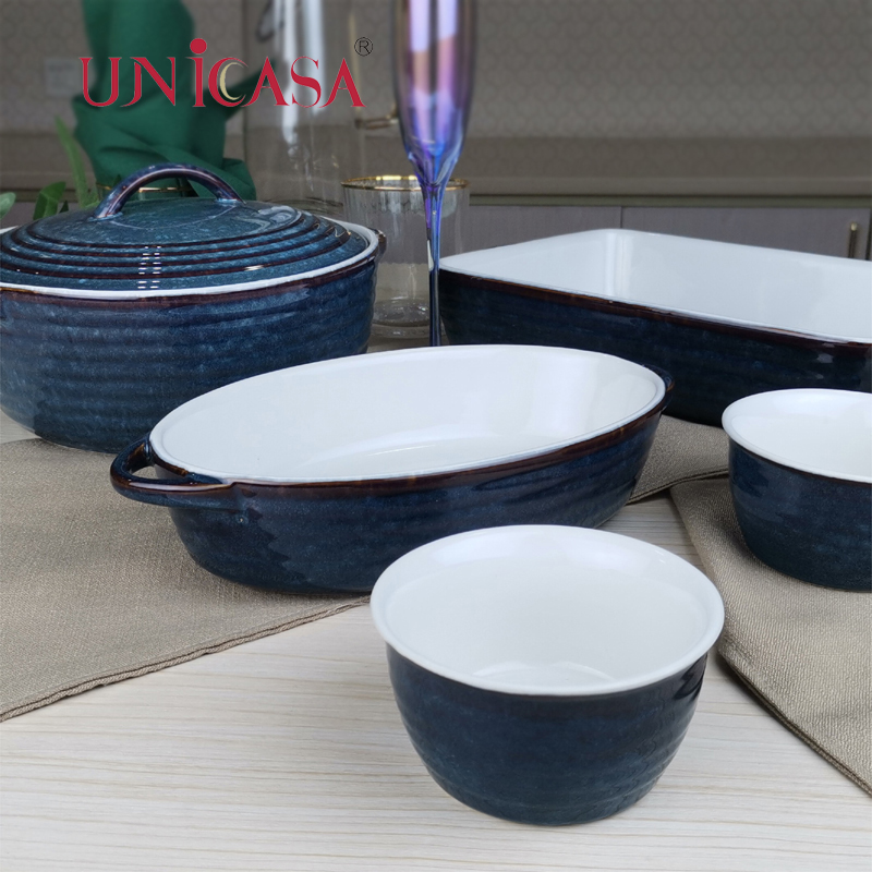 Ceramic bakeware set stoneware baking dishes dutch oven rectangular baker oval baker square baker ramekin