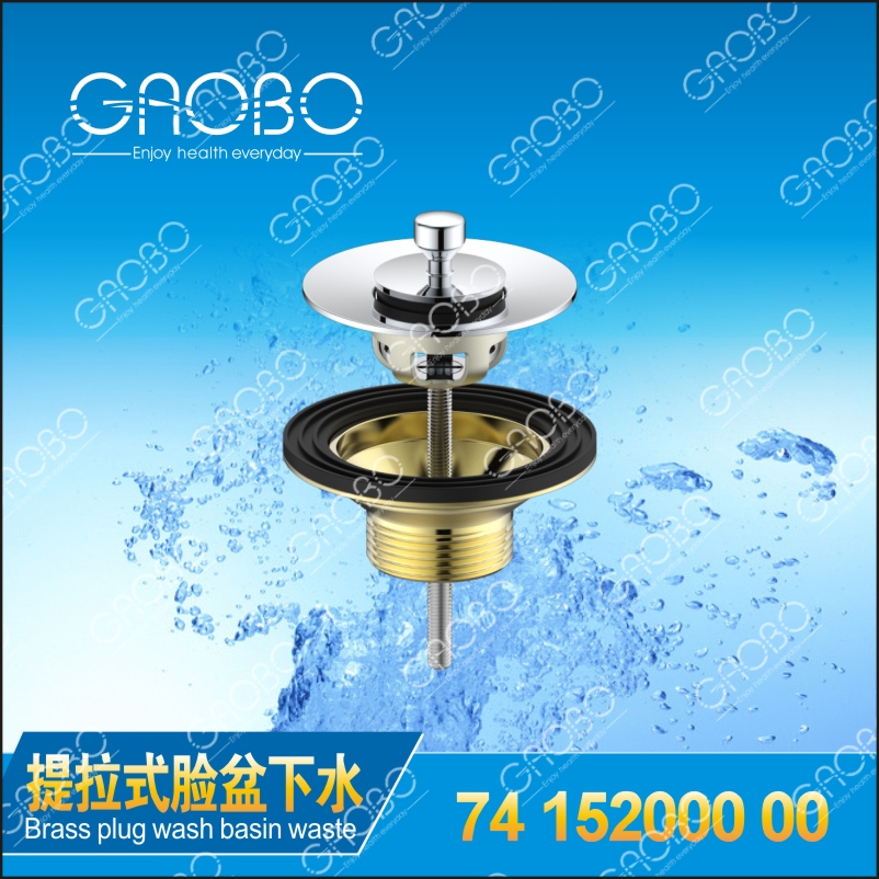 Brass plug wash basin waste