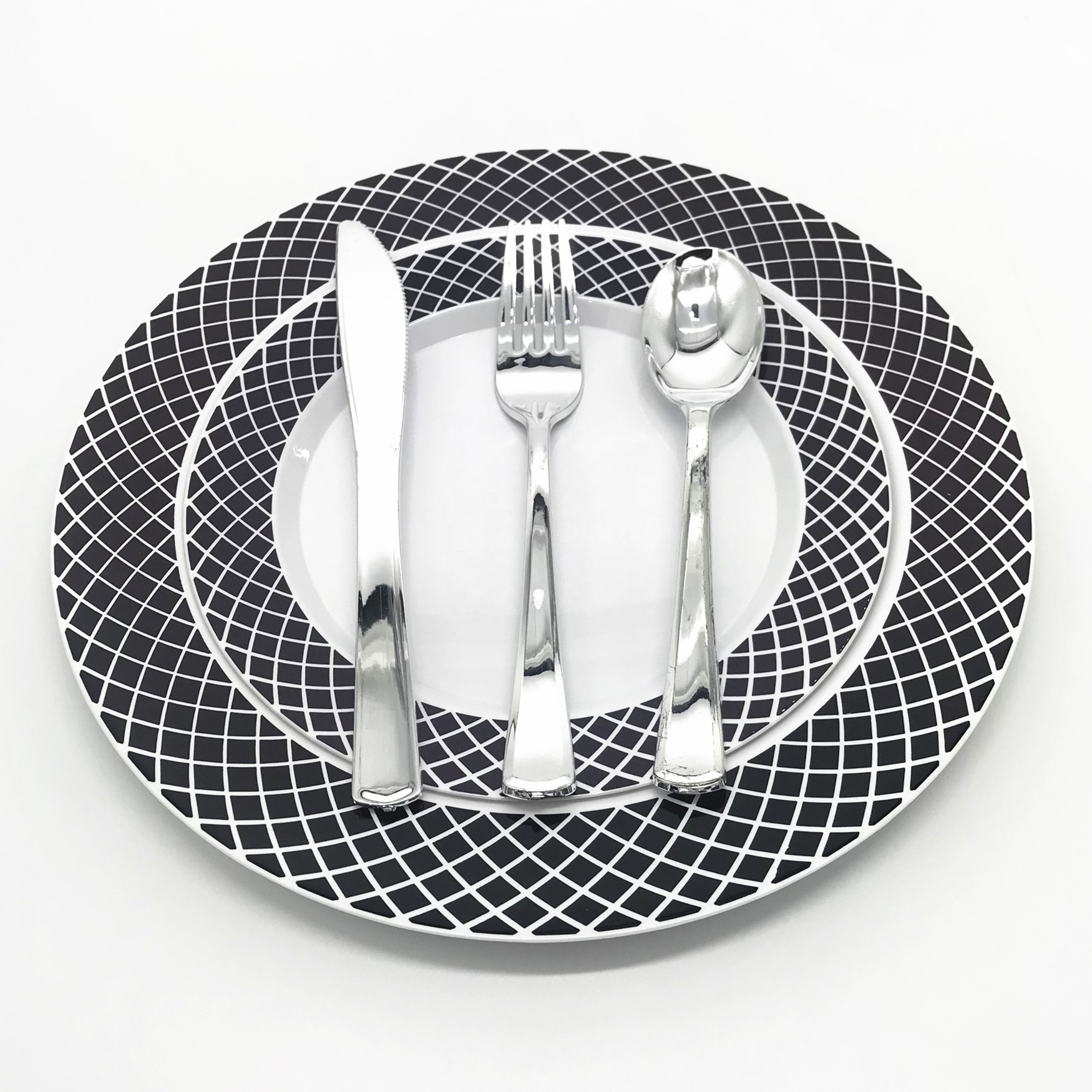 125CT Dinnerware Set Plastic Tableware Disposable Dinnerware