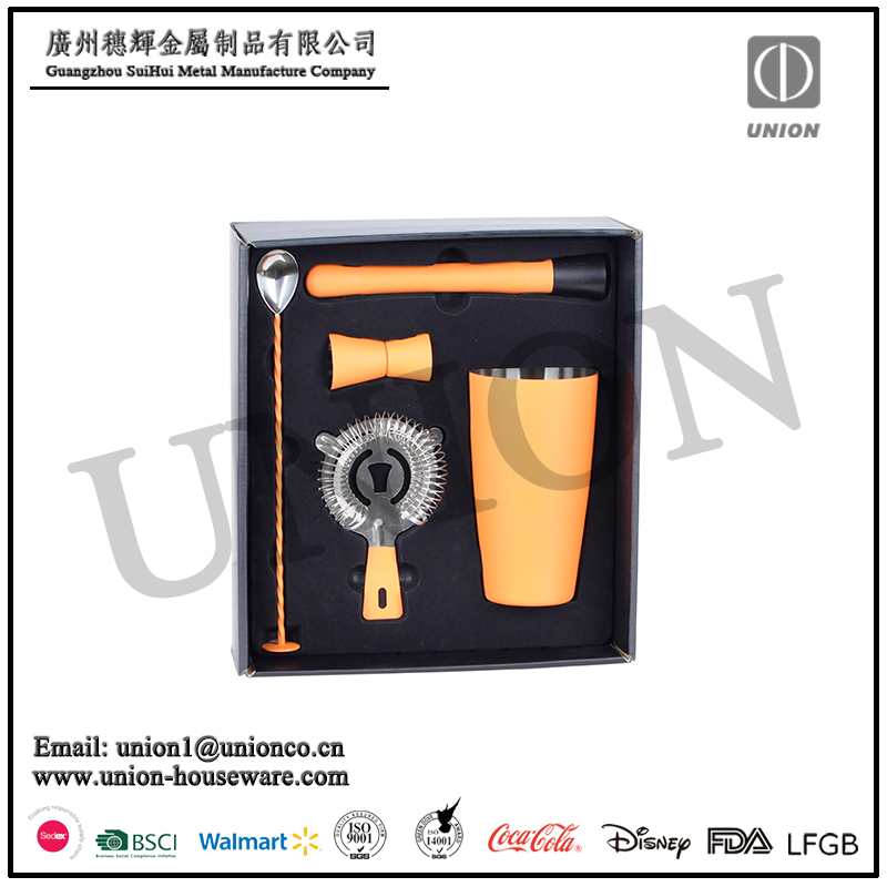 Factory direct sale cocktail tools set 500ml cocktail shaker set/Premium bar set high quality bar tools set bartender set
