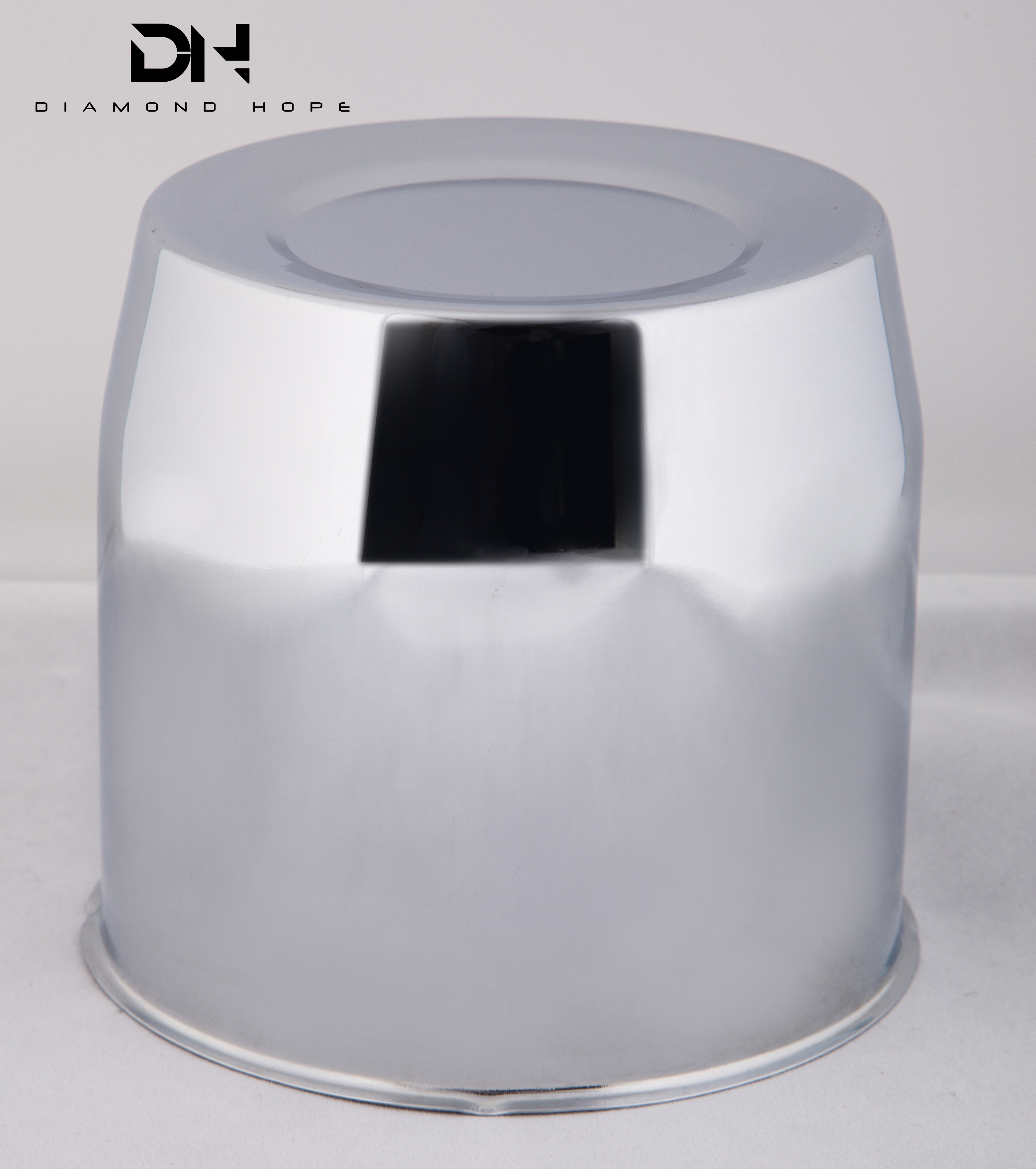 Push-thru closed chrome center cap fit for 6.5 bolt circle