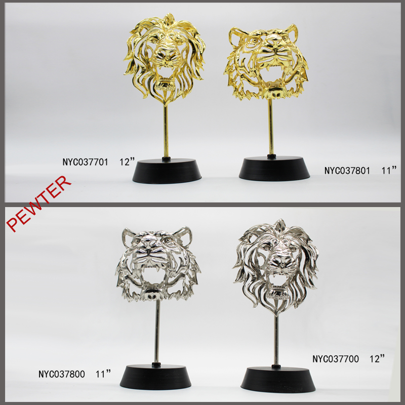 Pewter animal head