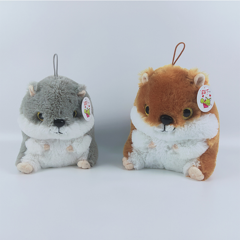Push sitting round hamster toy cute soft stuffed hamster