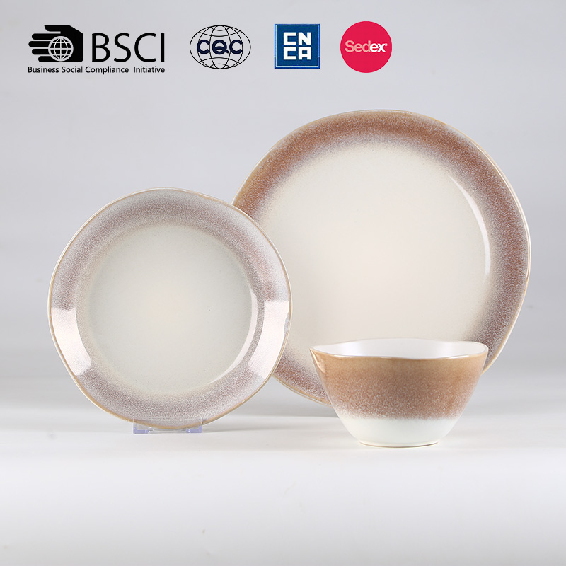 ceramic mug Reactive glazed ceramic bowl and plate set