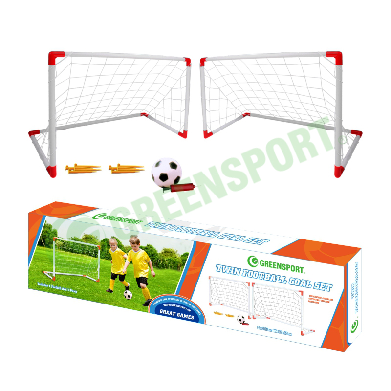 Twin football goal set