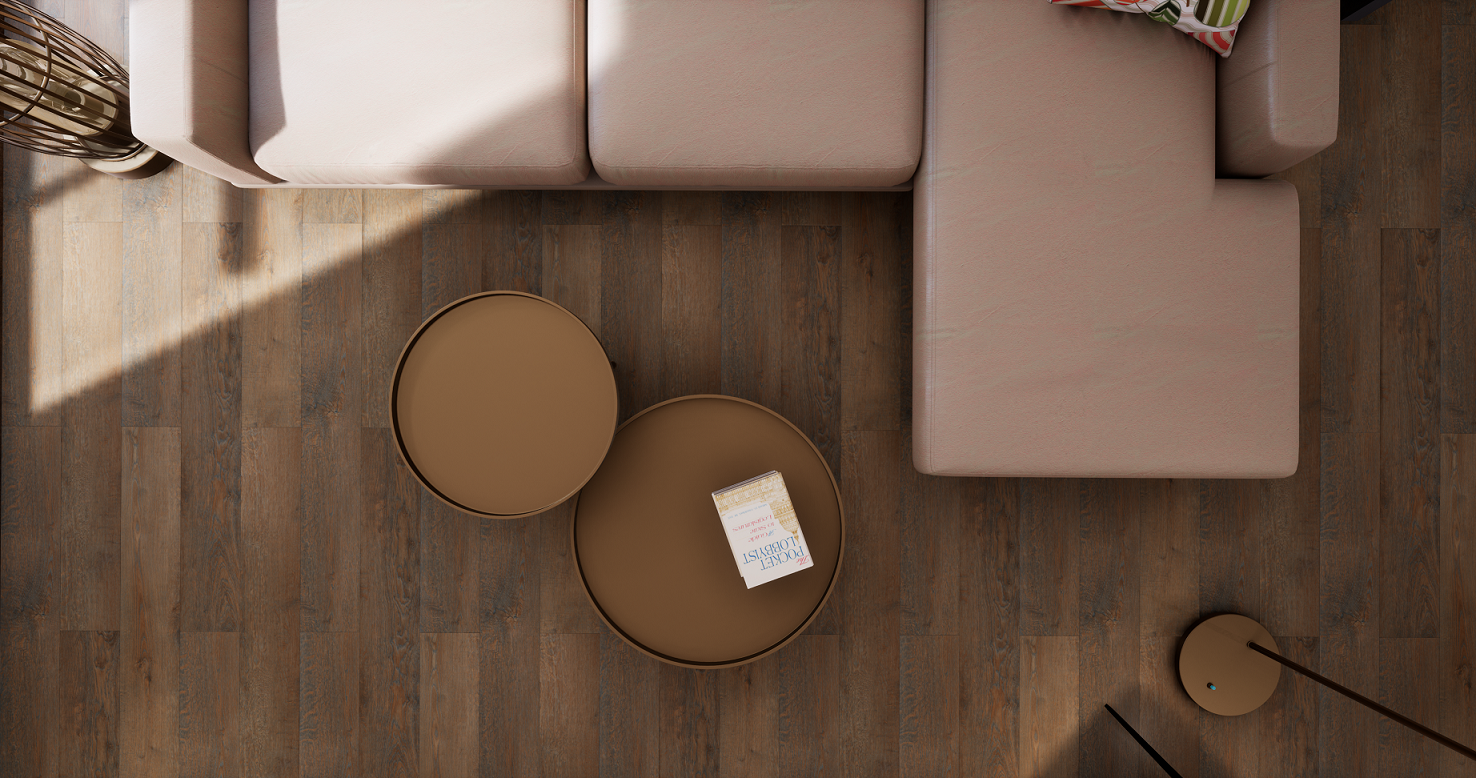 Moistureproof Plastic Spc / PVC Click Vinyl Flooring