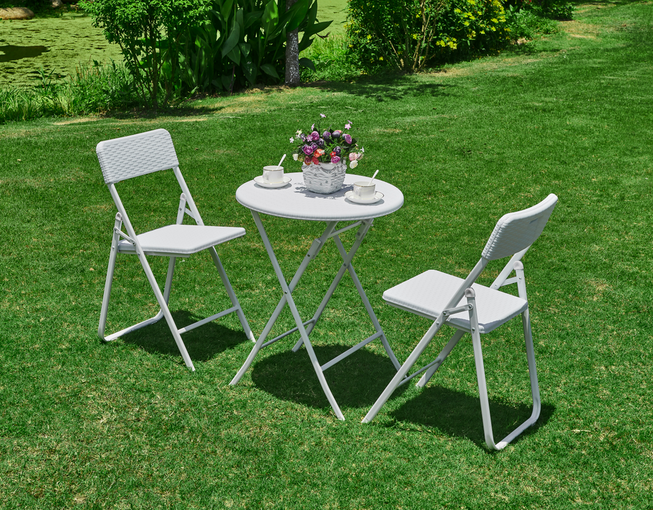 60cm plastic folding table,plastic round table,plastic garden table,plastic bistro table,bistro table 3set, bistro set,plastic coffee table