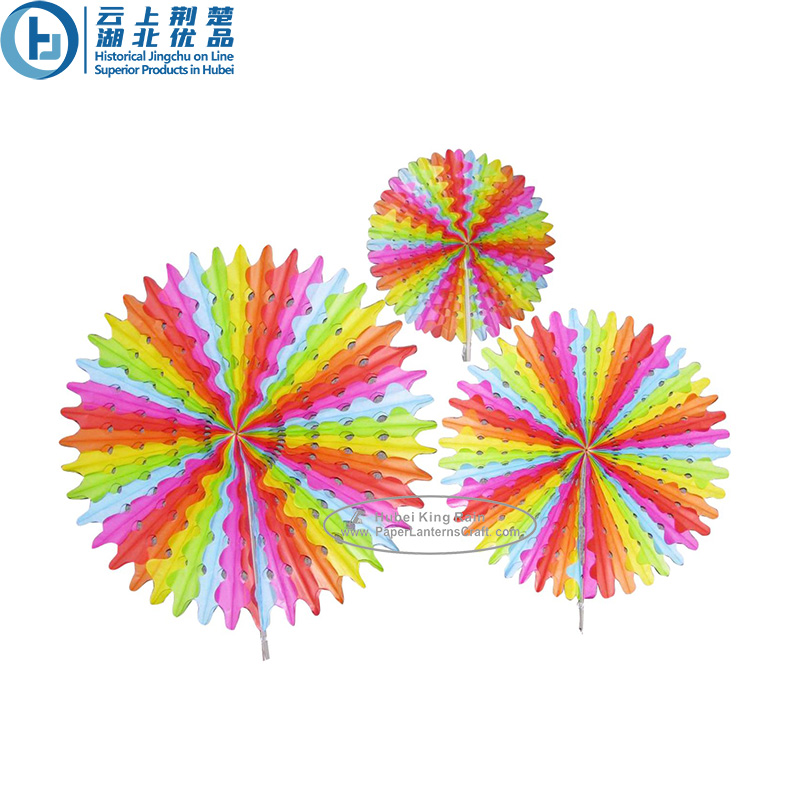 Tissue Paper Fan Decorations Diy White Pink Blue Yellow For Party