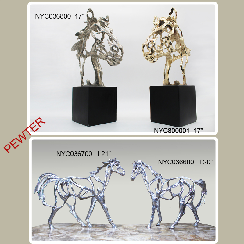 Pewter animal head